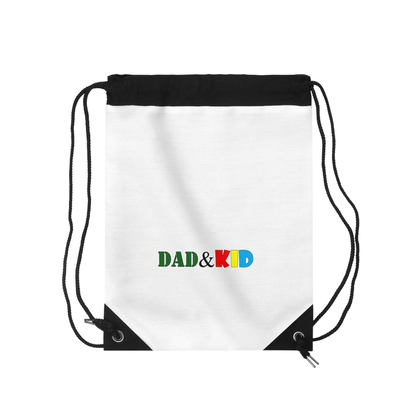 Dad & Kid Colorful Logo Drawstring Bag — Father & Child Matching Gift