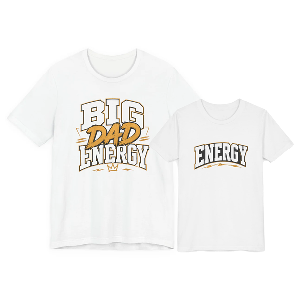 Father Son Matching T-shirts - Big Dad Energy White