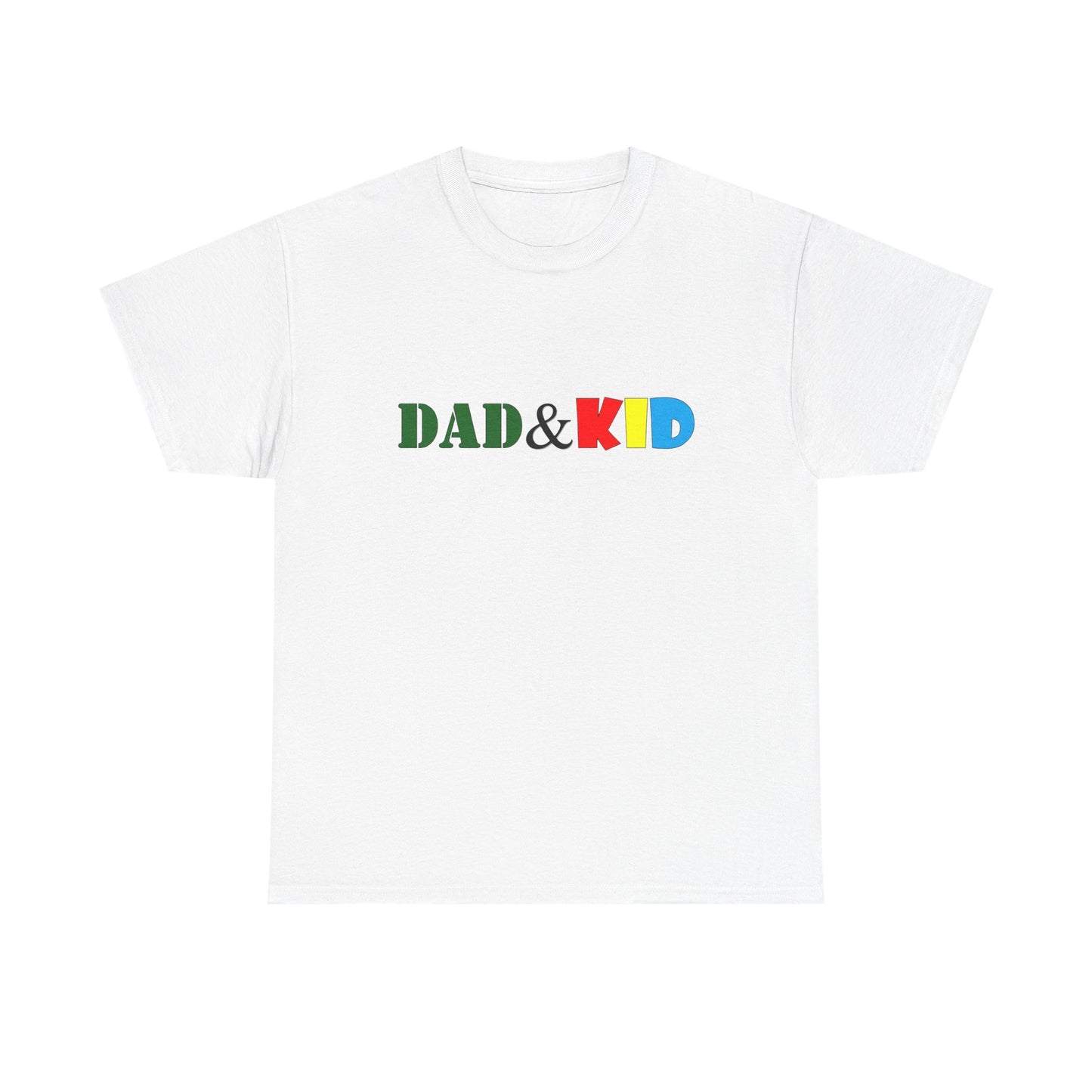 DAD&KID Matching Tee, Unisex Heavy Cotton Tee for Family Bonding