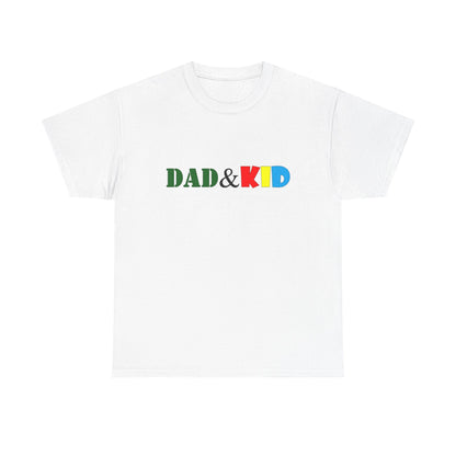 DAD&KID Matching Tee, Unisex Heavy Cotton Tee for Family Bonding