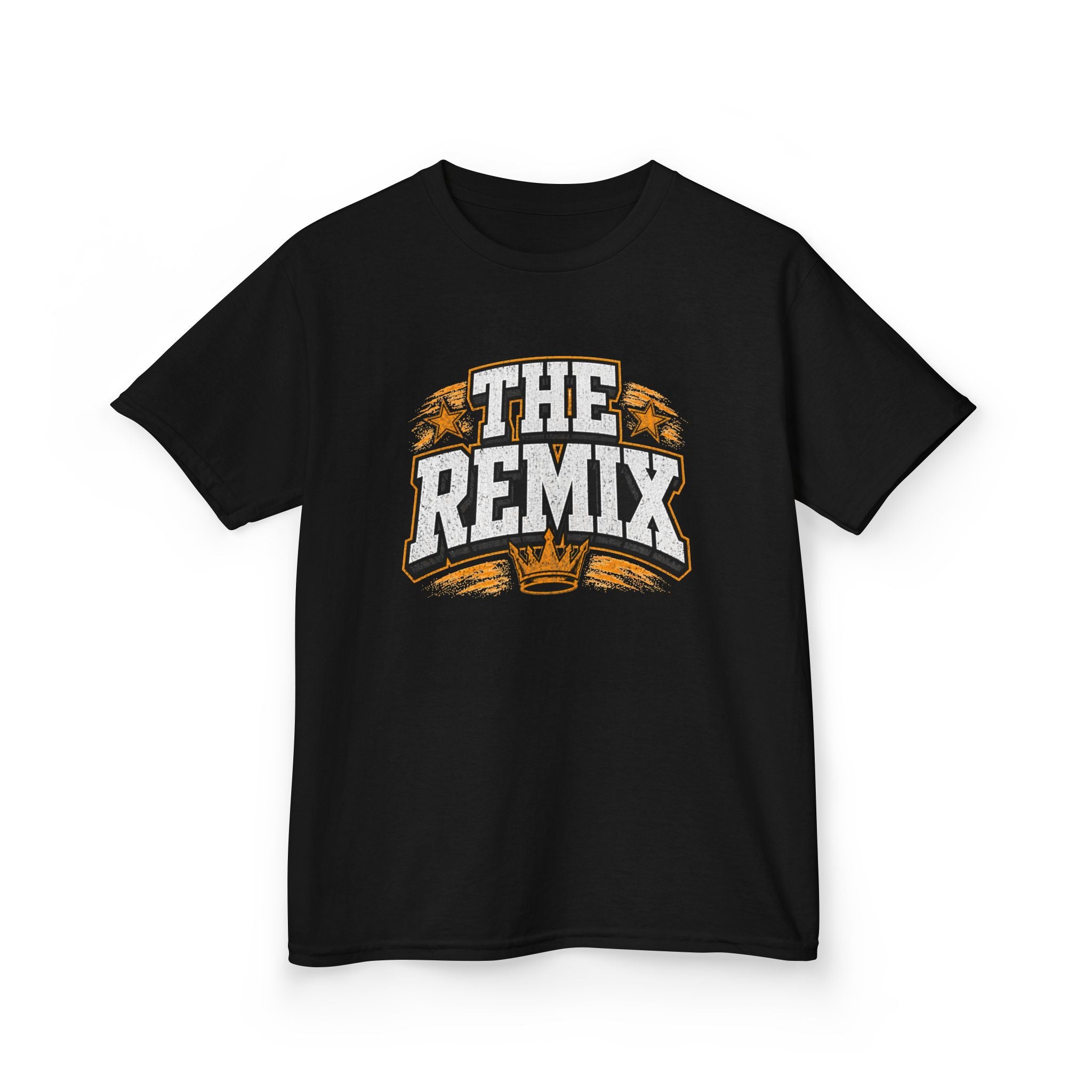 Youth Tee — The Remix Graphic Shirt with Crown & Stars