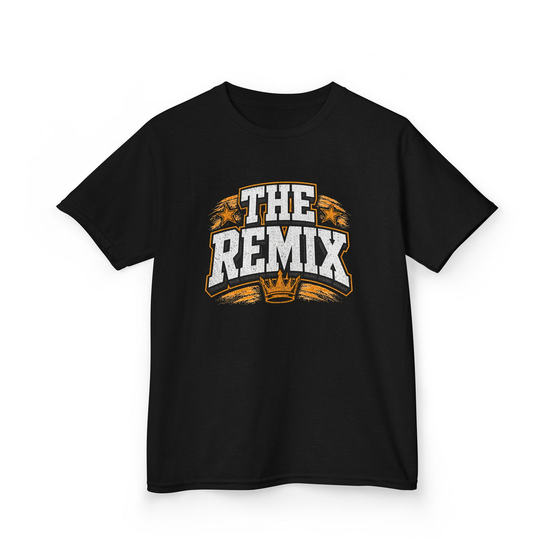 Youth Tee — The Remix Graphic Shirt with Crown & Stars