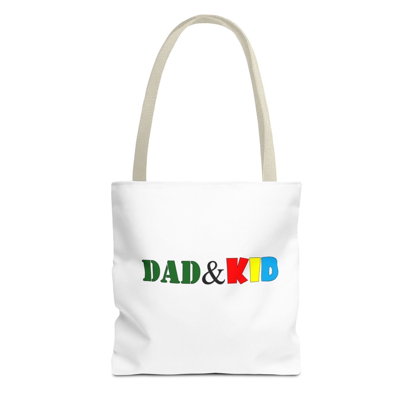 Dad & Kid Colorblock Tote Bag — Father‑Child Gift Tote for Everyday Use
