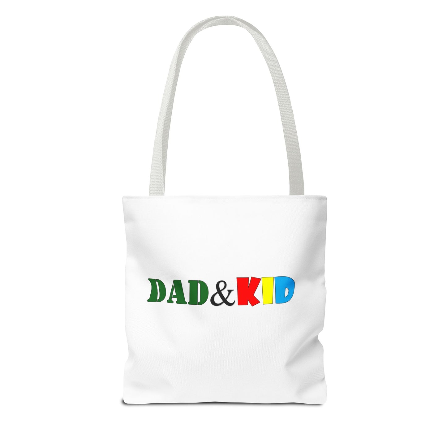 Dad & Kid Colorblock Tote Bag — Father‑Child Gift Tote for Everyday Use