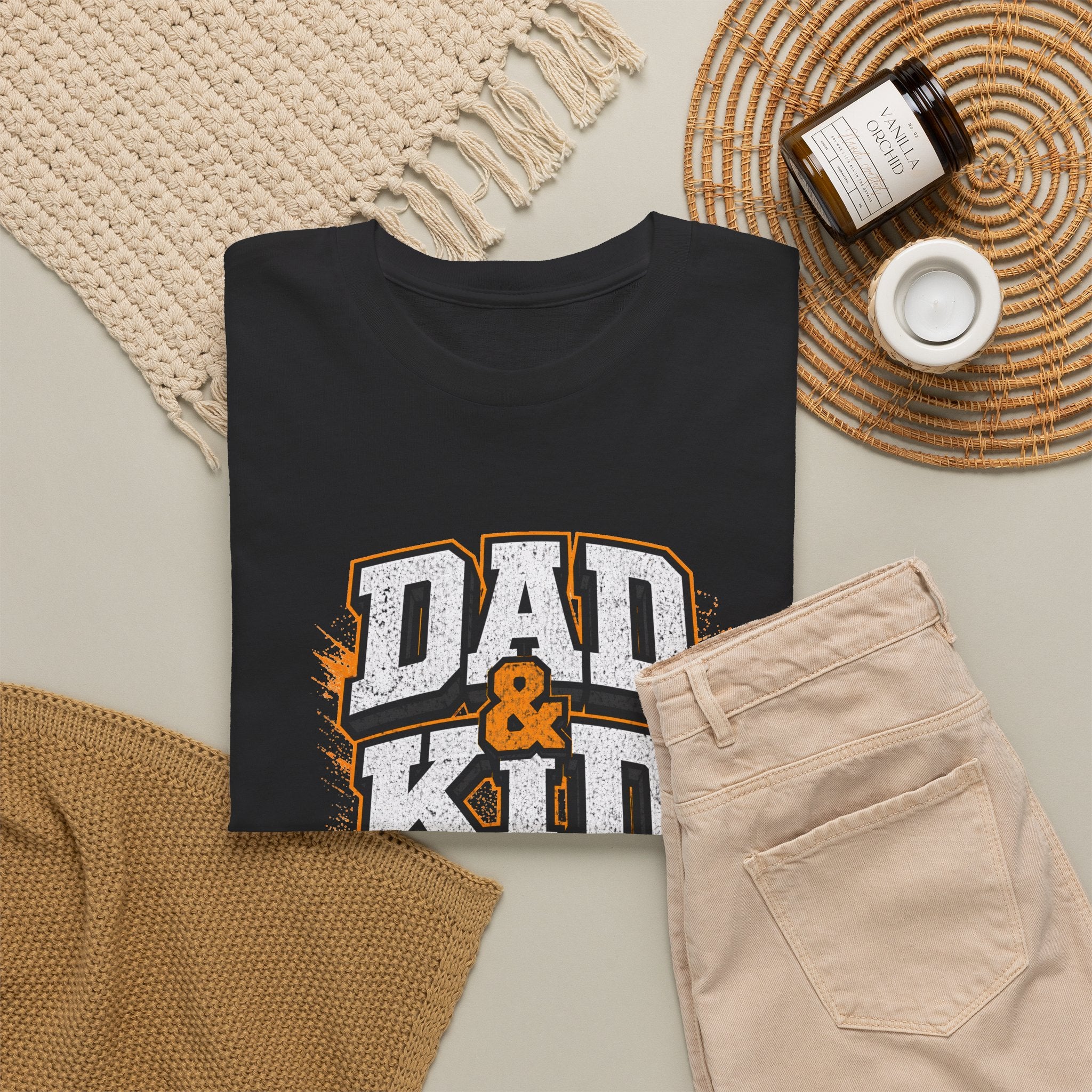 Dad & Kid Graphic Tee — Matching Father-Child Shirt