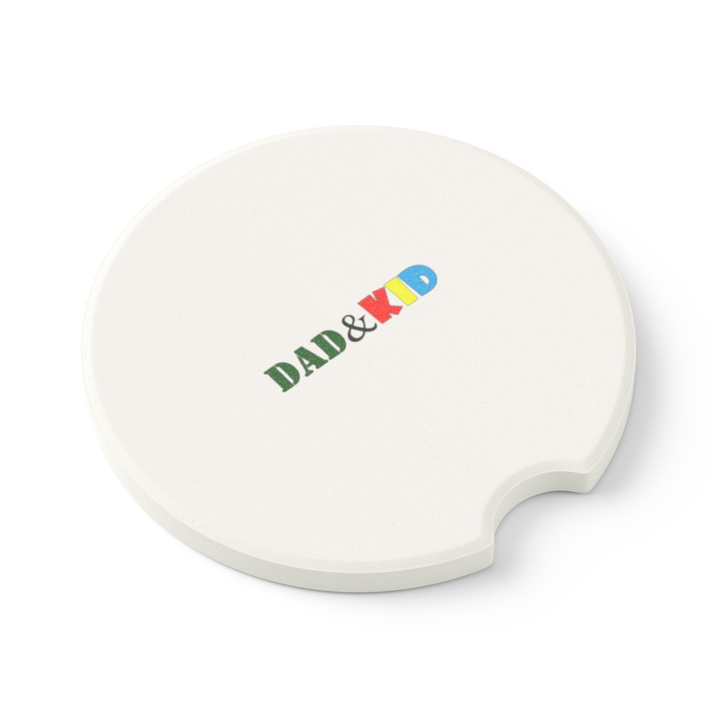 Soapstone Car Coaster — DAD & KID Color Block Design