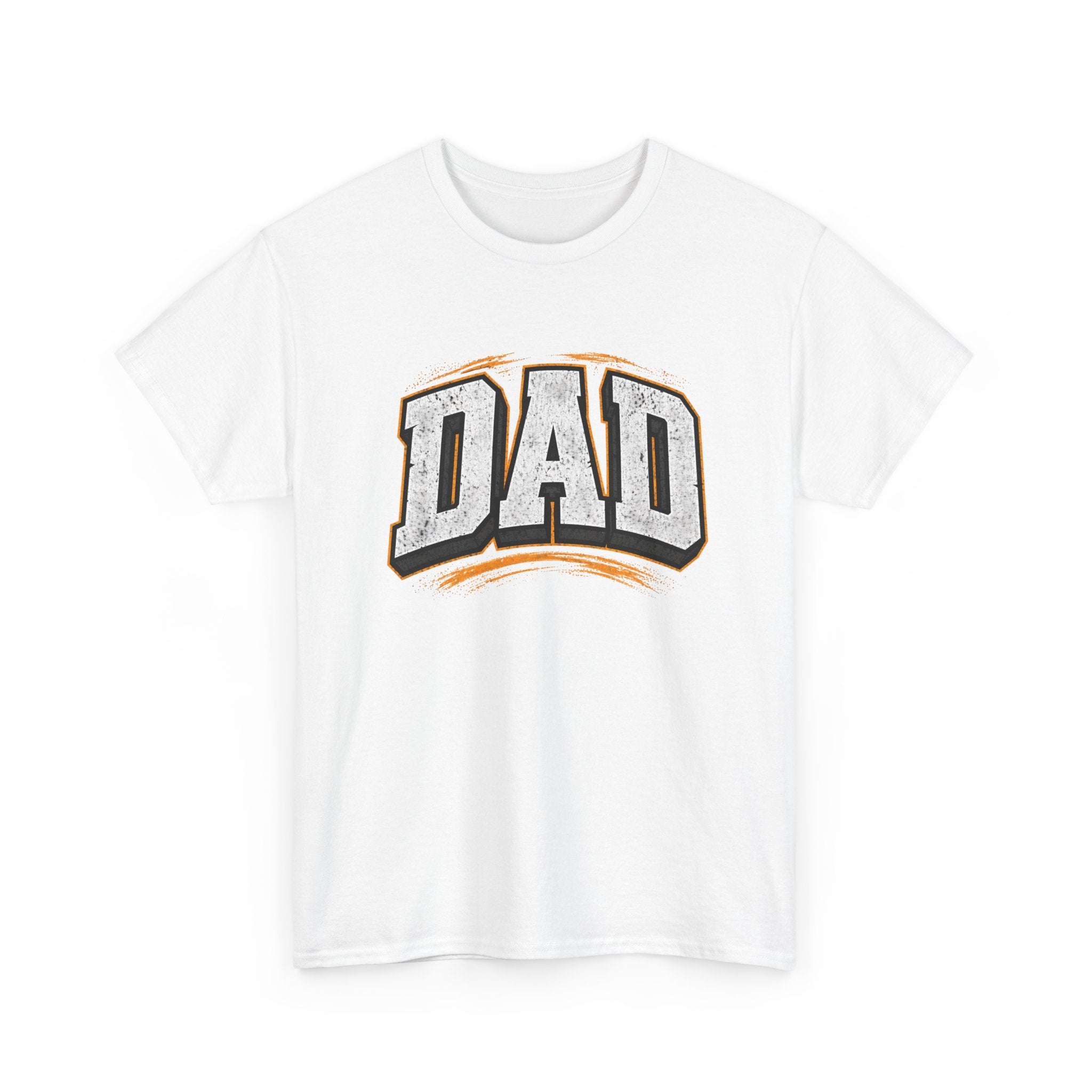 Dad Retro Varsity T-Shirt — Vintage White 'DAD' Tee for Father’s Day