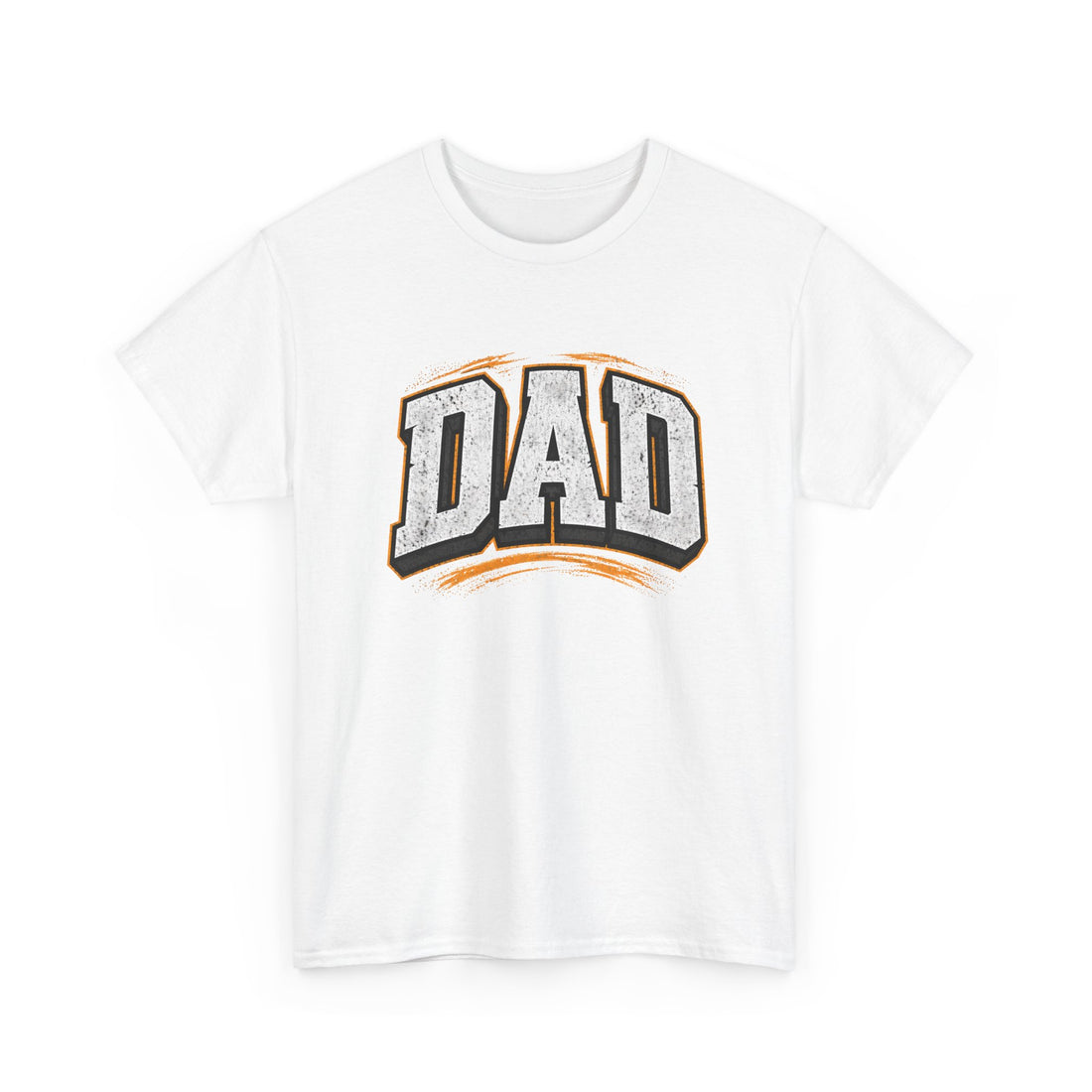 Dad Retro Varsity T-Shirt — Vintage White 'DAD' Tee for Father’s Day