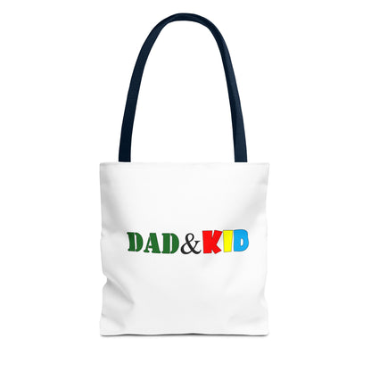 Dad & Kid Colorblock Tote Bag — Father‑Child Gift Tote for Everyday Use