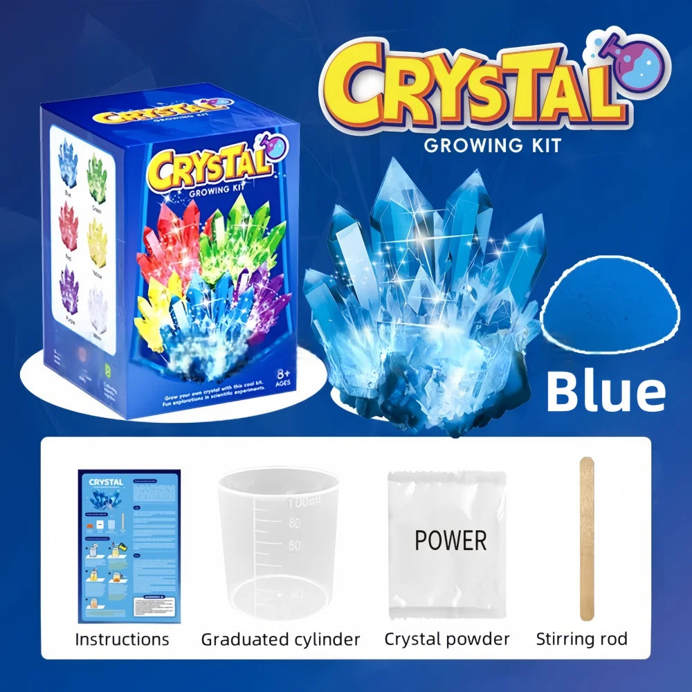 Crystal growing model, science kit, a variety of colors of crystal selection, educational STEM toys, gifts for boys and girls