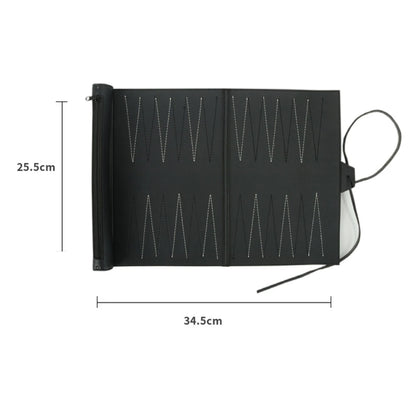 Travel Recreational Roll-Up Tournament Backgammon Board Game for Adults Kids Board Game Family Roll-Up Backgammon Toys