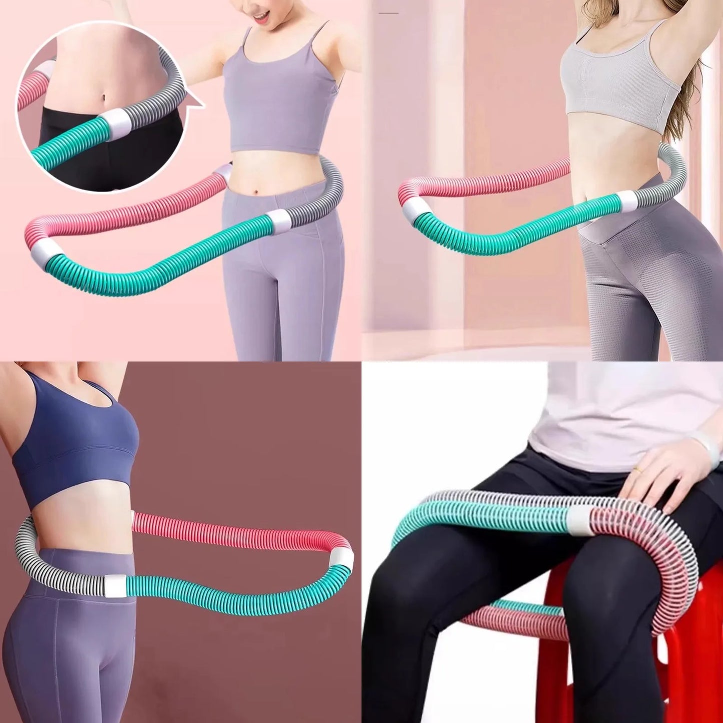 Slimming Body Flexible Hose Soft Spring Hula Hoop Weight Loss Training Abdominal Compression Weighted Portable Multiple Style