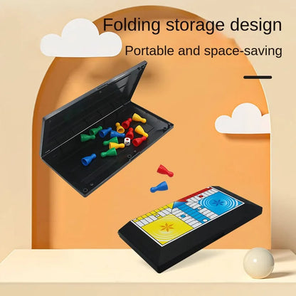 Board Games Ludo Set Party Game Parent Child Strategy Interaction with Foldable Board Games