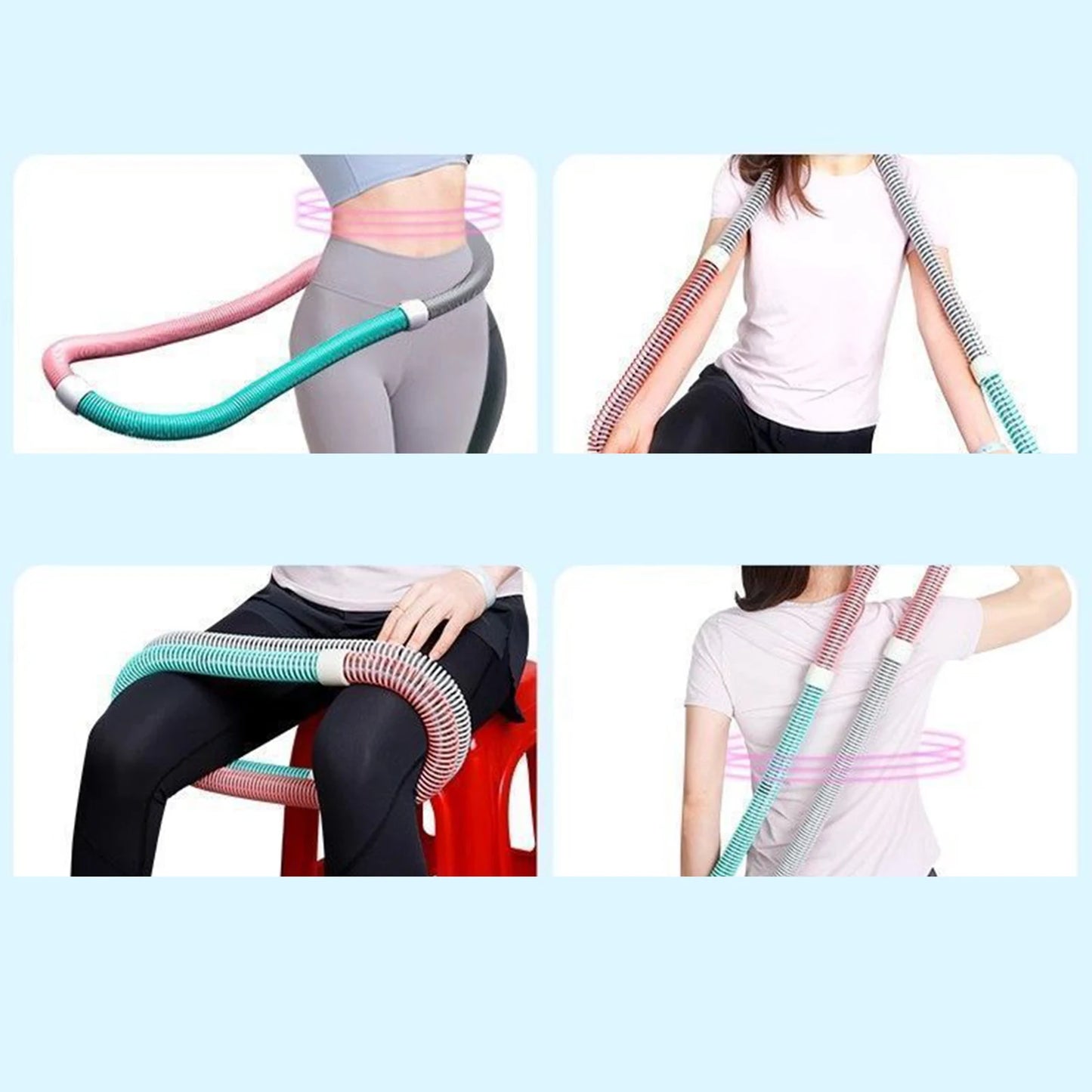 Slimming Body Flexible Hose Soft Spring Hula Hoop Weight Loss Training Abdominal Compression Weighted Portable Multiple Style