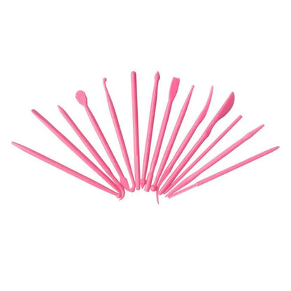 14pcs/set Plastic Clay Sculpting Set Cake Decorating Tools Set for Shaping Clay Playdough Tools Toys Polymer Modeling Clay Tools