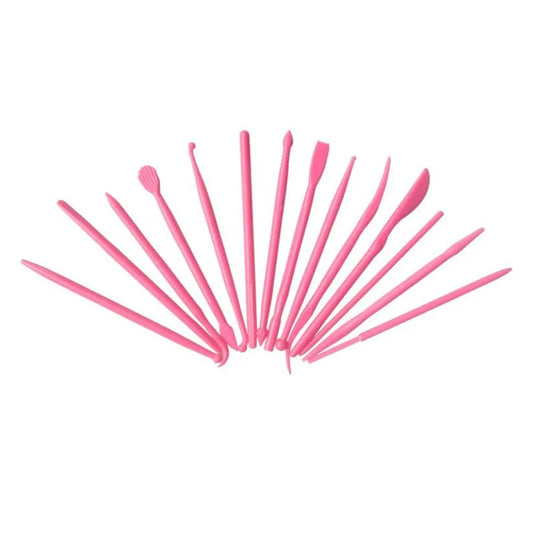 14pcs/set Plastic Clay Sculpting Set Cake Decorating Tools Set for Shaping Clay Playdough Tools Toys Polymer Modeling Clay Tools