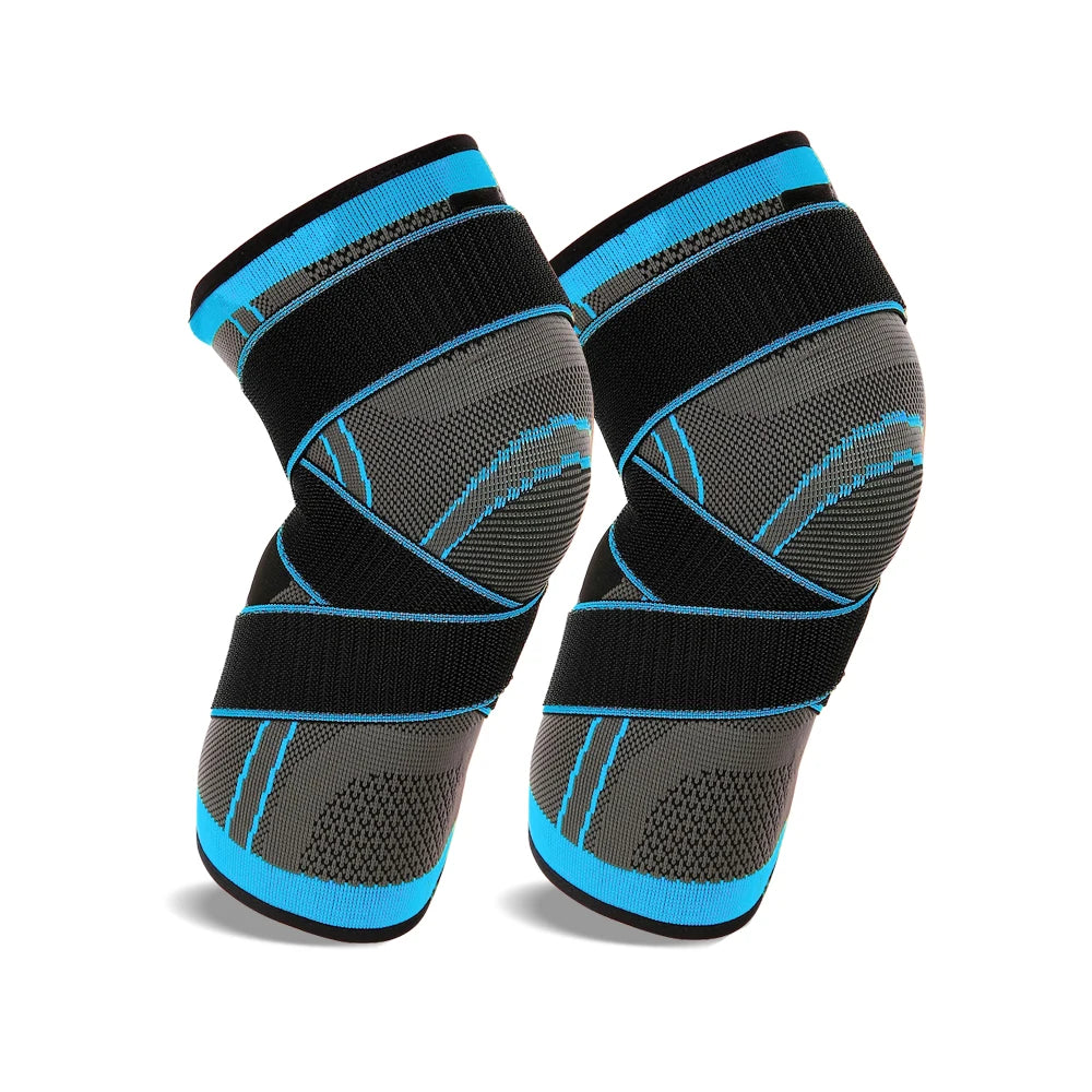 1/2PCS Sports Knee Pad Men Pressurized Bandagem Elastica Knee Pads Support Fitness Gear Basketball Volleyball Brace Protector