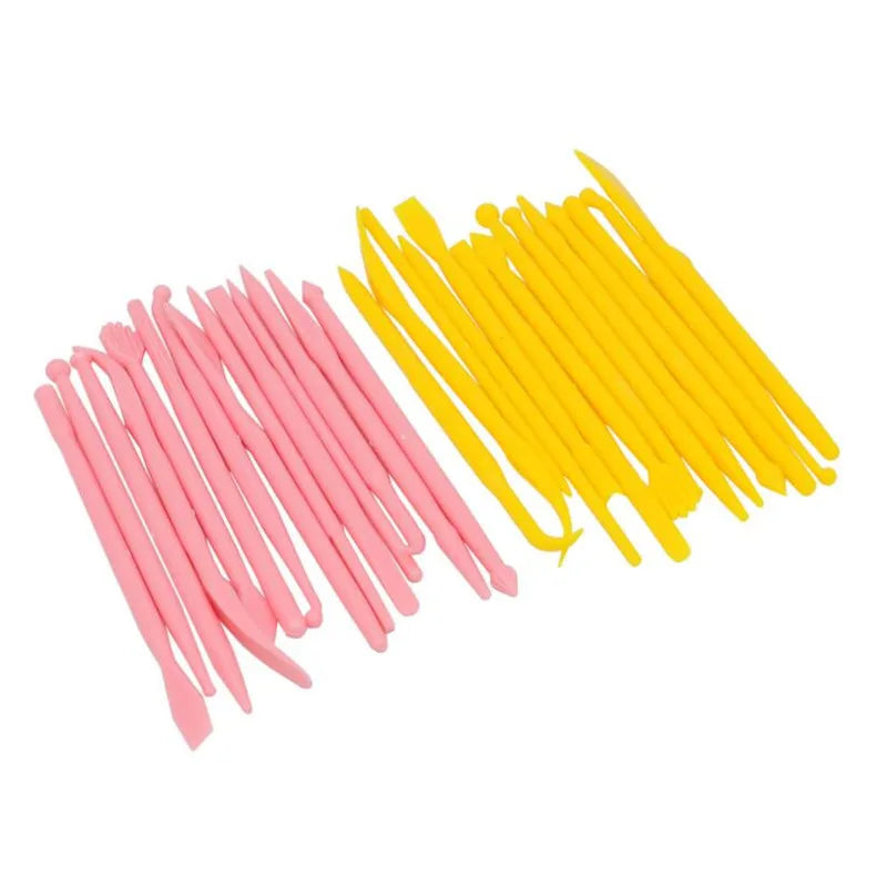 14pcs/set Plastic Clay Sculpting Set Cake Decorating Tools Set for Shaping Clay Playdough Tools Toys Polymer Modeling Clay Tools
