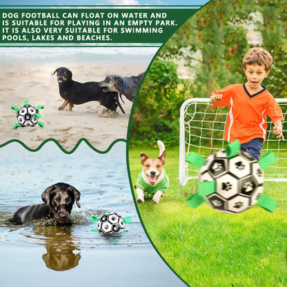 Dog Toy Interactive Pet Football Toys with Grab Tabs Dog Outdoor training Soccer Pet Bite Chew Balls for Dog accessories