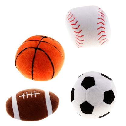 Soft Stuffed Baseball Basketball Rugby Football Sports Toy Baby Plush Toy Play