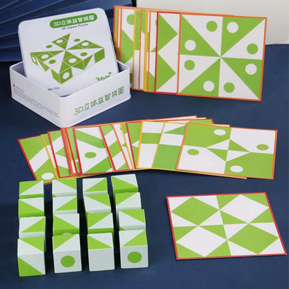 DIY Wooden Toys 3D Puzzle Space Thinking Imagination Logic Game Children's Math Educational Toys Board Games Gifts for Kids