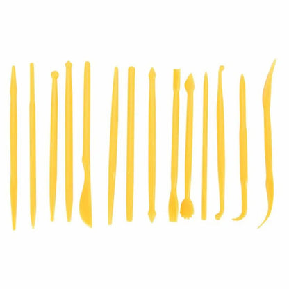 14pcs/set Plastic Clay Sculpting Set Cake Decorating Tools Set for Shaping Clay Playdough Tools Toys Polymer Modeling Clay Tools