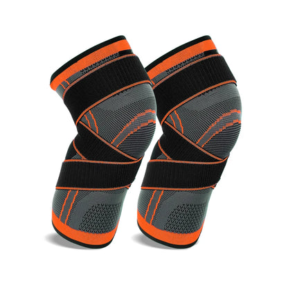 1/2PCS Sports Knee Pad Men Pressurized Bandagem Elastica Knee Pads Support Fitness Gear Basketball Volleyball Brace Protector