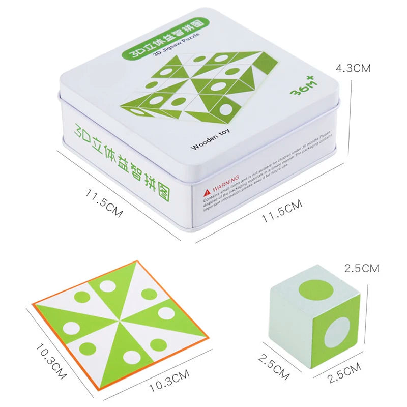 DIY Wooden Toys 3D Puzzle Space Thinking Imagination Logic Game Children's Math Educational Toys Board Games Gifts for Kids