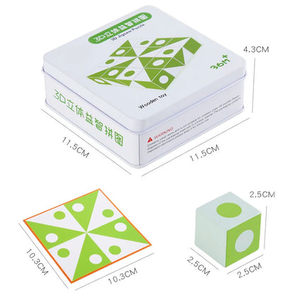 DIY Wooden Toys 3D Puzzle Space Thinking Imagination Logic Game Children's Math Educational Toys Board Games Gifts for Kids