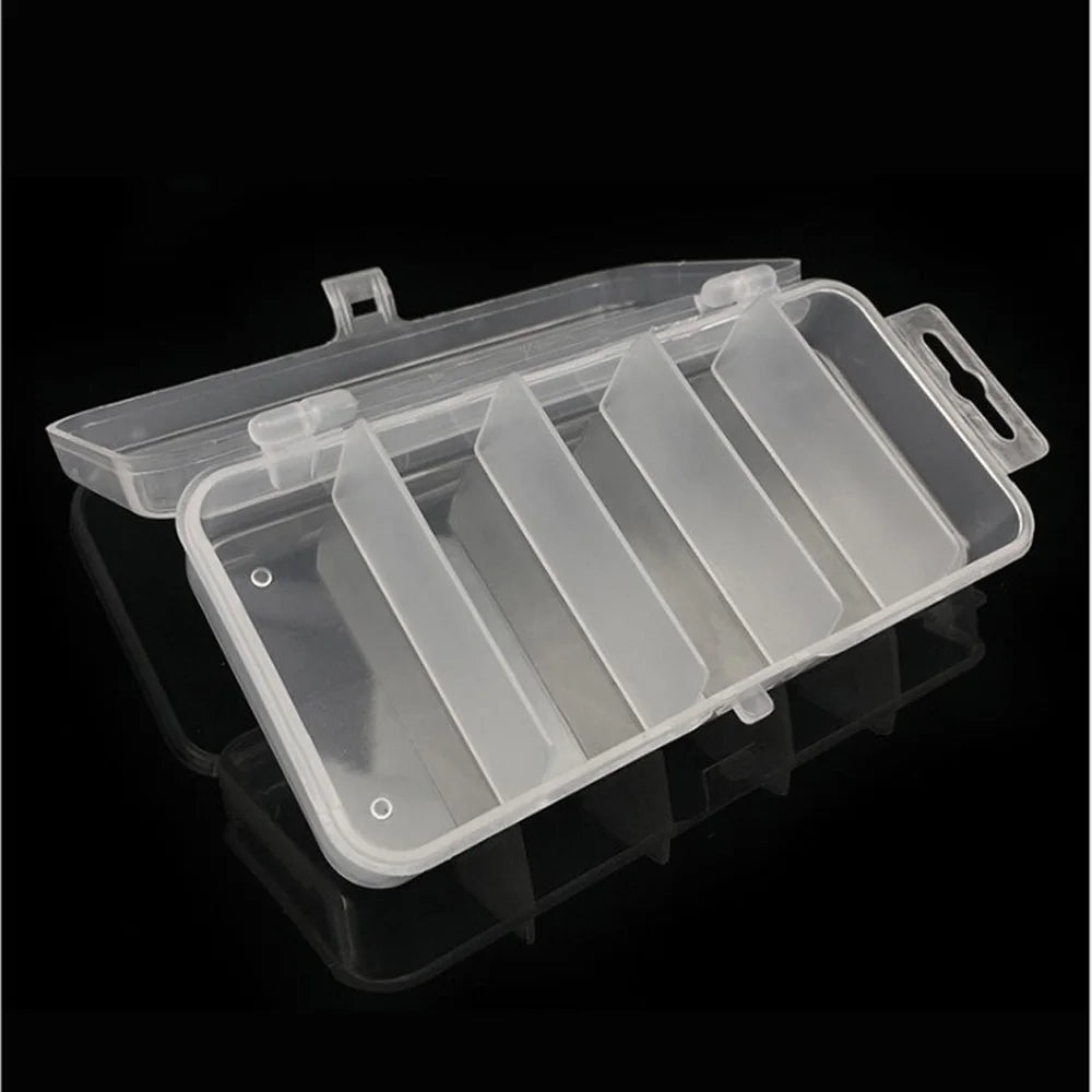 1pcs Transparent Plastic Storage Box Fishing Lure or Fishhook Spoon Hook Bait Jewelry Container Fish Tackle Boxes