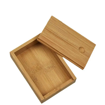 Bamboo Box Creative Desktop Organizer Wooden Storage Box Chess / Card / Playing Card Packaging Case 10.7*7.7*3.5CM