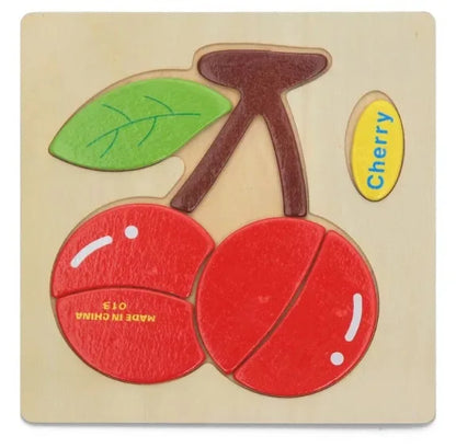 3D Wooden Puzzle Jigsaw Toys For Children Wood 3d Cartoon Animal Puzzles Intelligence Kids Early Educational Toys for children