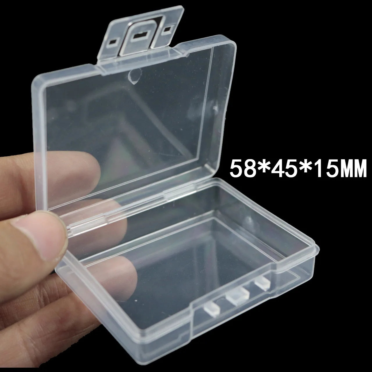 1pcs Transparent Plastic Storage Box Fishing Lure or Fishhook Spoon Hook Bait Jewelry Container Fish Tackle Boxes