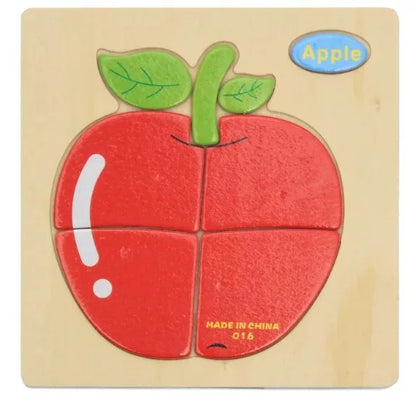 3D Wooden Puzzle Jigsaw Toys For Children Wood 3d Cartoon Animal Puzzles Intelligence Kids Early Educational Toys for children