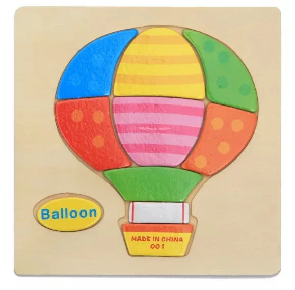 3D Wooden Puzzle Jigsaw Toys For Children Wood 3d Cartoon Animal Puzzles Intelligence Kids Early Educational Toys for children