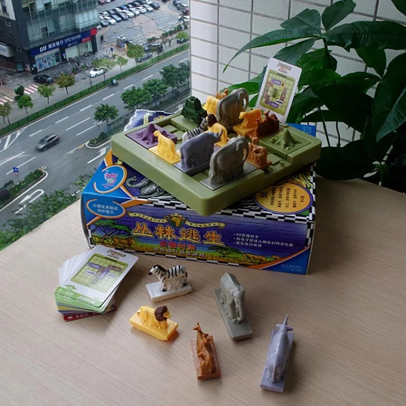 Jungle Escape Space Logic Thinking Reasoning Huarong Road Problem Solving children board game