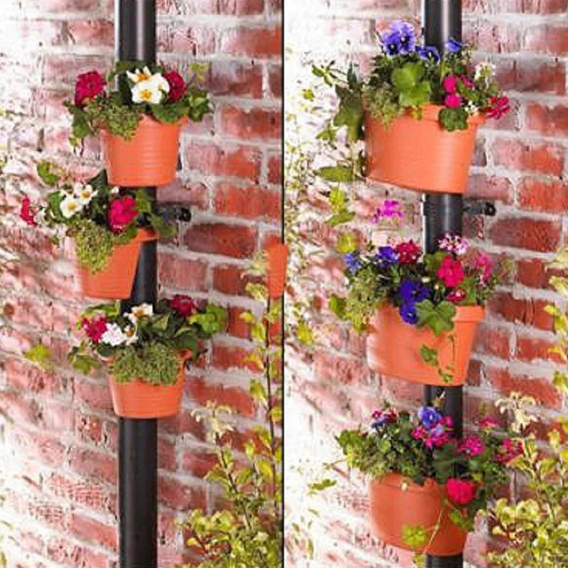 3 Pc/Lot Unique Gutter Downspout Garden Flower Pot Drain Pipe Flower Pots Tubs Drain Pipe Garden Planters