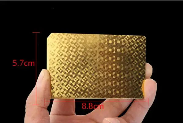 Golden Playing Cards Deck Gold Foil Poker Set Magic Card 24K Gold Plastic Foil Poker Durable Waterproof Cards Magic