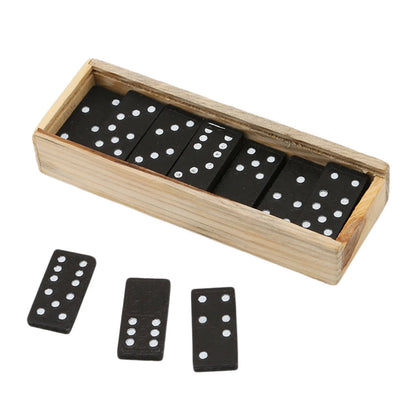 28pcs Wooden Domino Board Game Teaching Aids Table Game Domino Toys Kid Children Educational Toys For Children Gifts Dominoes