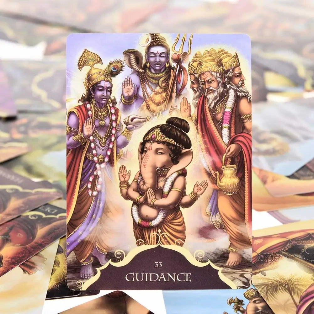 New Tarot Cards Whispers Of Lord Ganesha Oracle Tarot Table Game English Divination Tarot Family Party Playing Cards