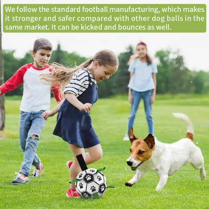 Dog Toy Interactive Pet Football Toys with Grab Tabs Dog Outdoor training Soccer Pet Bite Chew Balls for Dog accessories