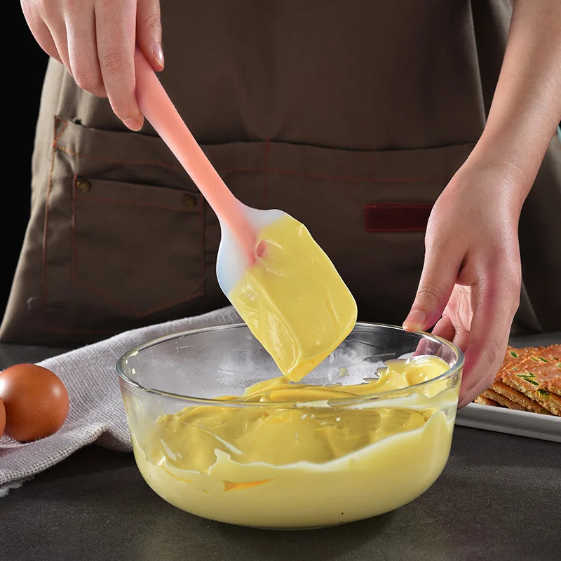 Silicone Baking Pastry Scraper Spatula Non-Stick Cake Scraper Cream Butter Spatula Heat-Resistant Kitchen Baking Pastry Tools