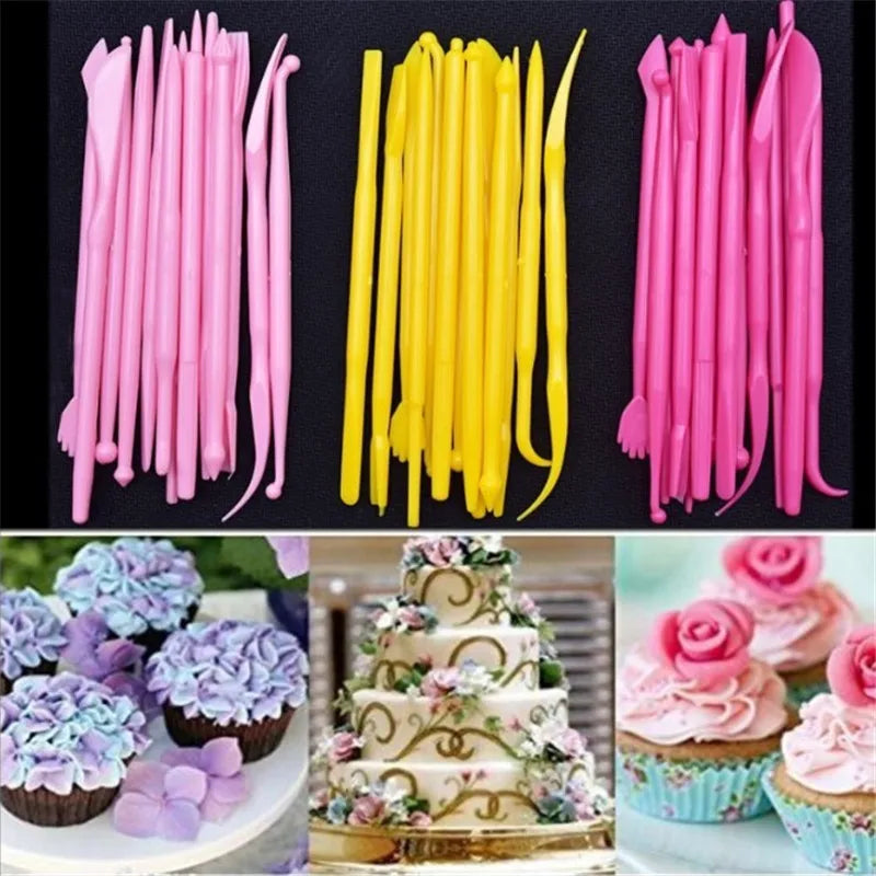 14pcs/set Plastic Clay Sculpting Set Cake Decorating Tools Set for Shaping Clay Playdough Tools Toys Polymer Modeling Clay Tools