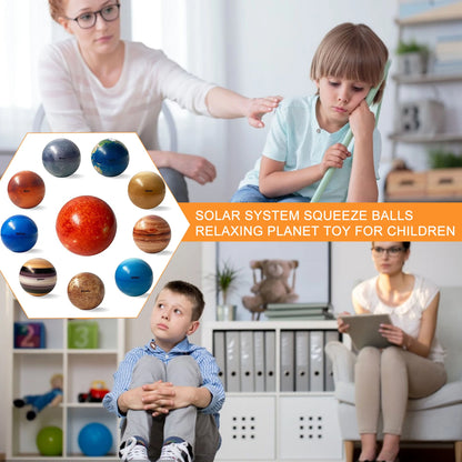 Solar System Stress Ball For Kids And Adult 10 Piece With Mesh Storing Bag Anti Stress Solar Planets Balls (Planet Balls)