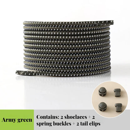 NEW Elastic Round Tennis Laces Without Ties Shoelaces Sneakers Quality Lock Shoe Laces Adult Kids Rubber Bands for Shoes 1Piar