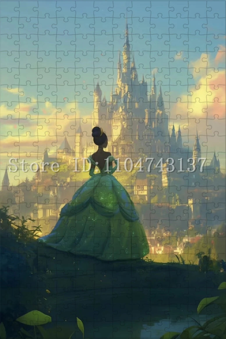 New Arrival Disney Princess Puzzles 108/300/500/1000 Pieces Cartoon Jigsaw Puzzles for Adult Children Intelligence Game Toys