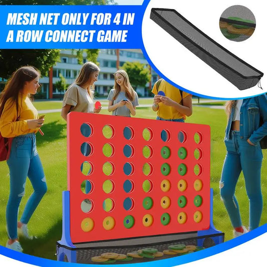 4 In A Row Connect Game Mesh Net 4 In A Row Connect Board Toy Net Organizer Bag Catch The Fallen Chess Pieces Family Game