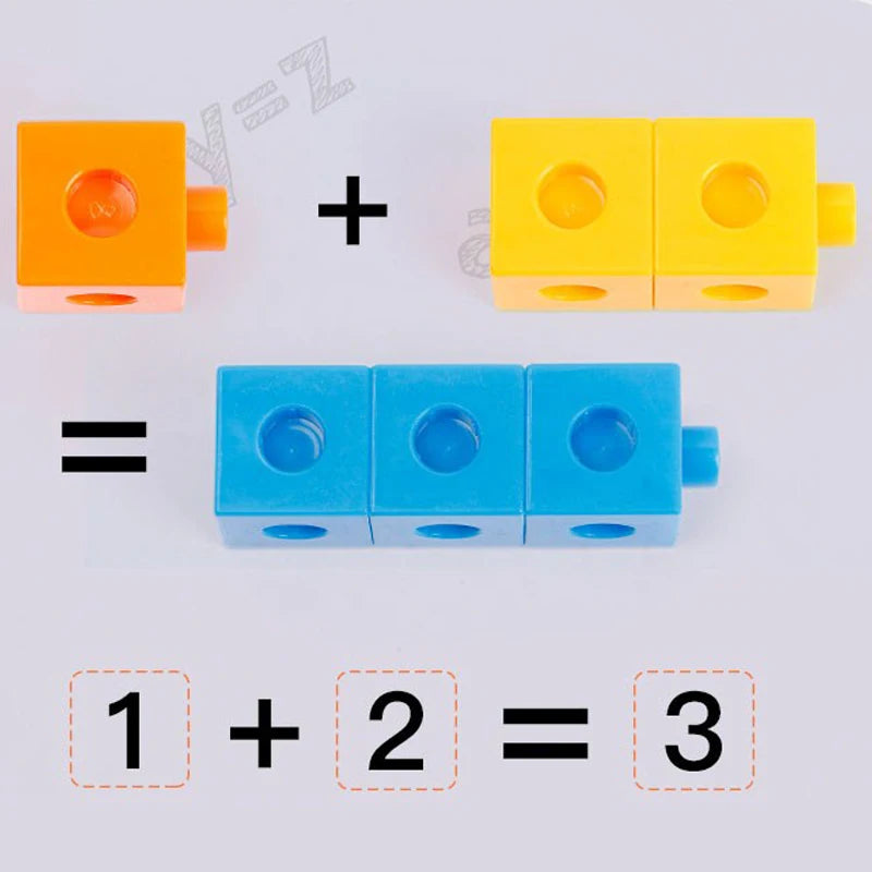 100Pcs Linking Cubes Math Manipulatives Montessori Toys For Kids  Learning Classroom Supplies Teaching Educational