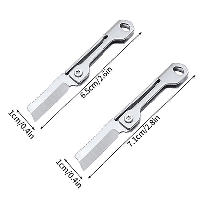Outdoor Mini Folding Knife Portable Stainless Steel Survival Pocket Knife Camping Backpack Keychain Pendant Camping Hiking Tools