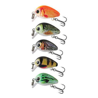 5pcs Mini Crankbait Fishing Lure 30mm 2g Floating Wobbler Artificial Hard Bait Fishing Bait for Pike Walleye Bass